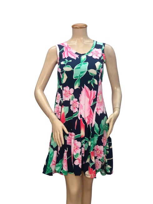 Sleeveless Pull-Over Detailed Panel Dress - D066